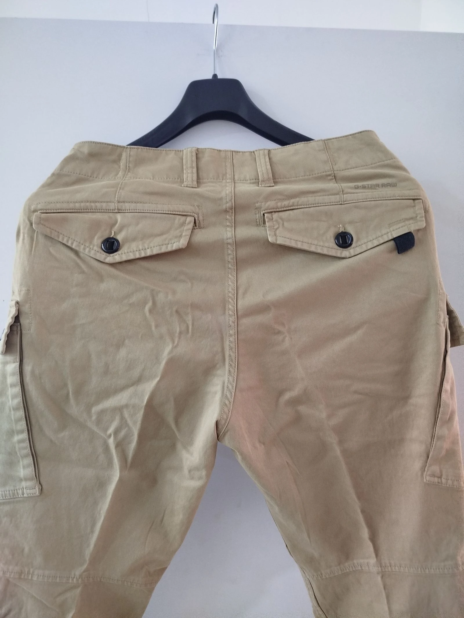 Pantalon cargo reto conico G-Star RAW Roxic, tingido em peca Sahara – photo 11